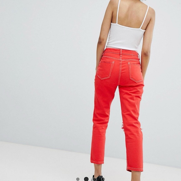 Bershka Rip And Distressed Mom Jean - Picture 2 of 4